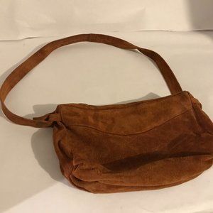 Mid Western sports Tog Purse Suede Vintage leather Shoulder bag